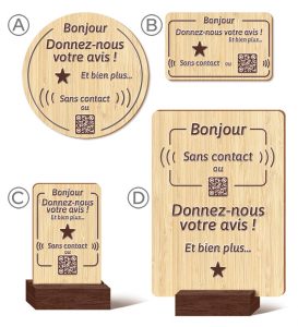 Support Viinbi pour Accueil avec Impression couleur sur Bambou