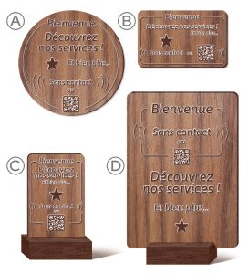 Support Viinbi pour Cabinet avec Impression couleur sur Palissandre